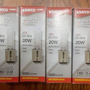 SATCO S4495 Frost Bulb JDX DCBAY  20W 120V  BA15D BASE BULB 4-PACK!!